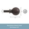 Kenney Mfg Kenney Woven Ball 5/8" Standard Decorative Window Curtain Rod, 48-86", Weathered Brown KN75799NP - alternate 4